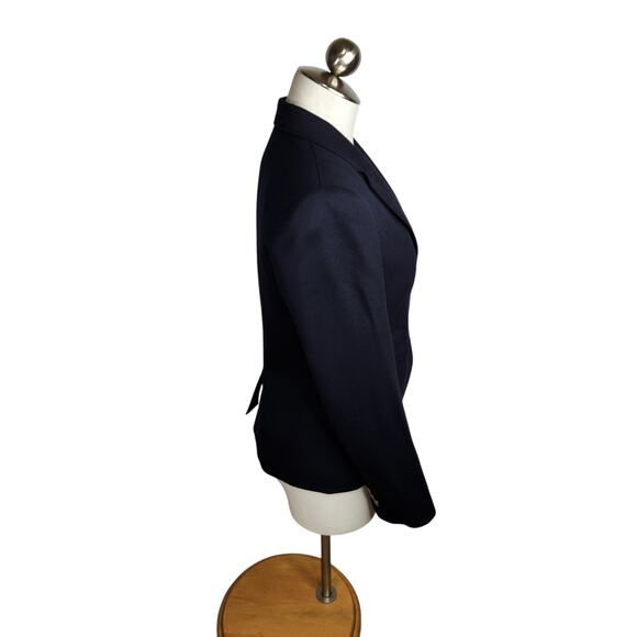 J. Crew Schoolboy Blazer Womens Size 4 Navy Blue Gold Buttons‎ Wool Blend Lined - Picture 6 of 12